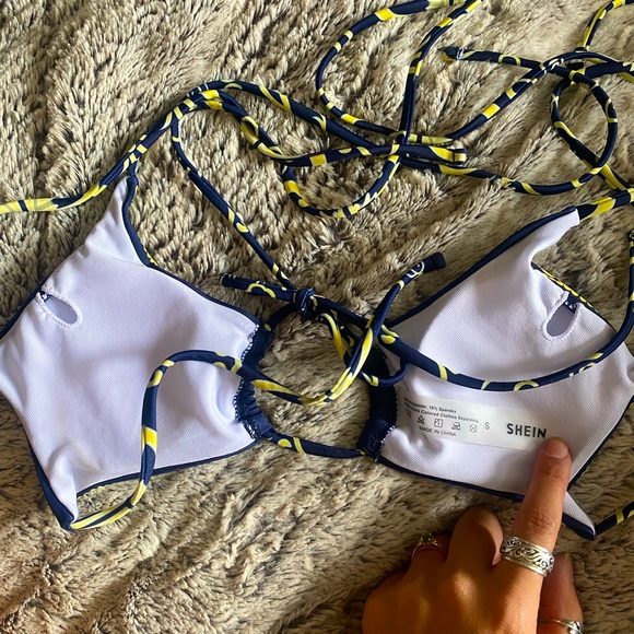 Baroque Halter Tanga Bikini Swimsuit - Picture 3 of 9